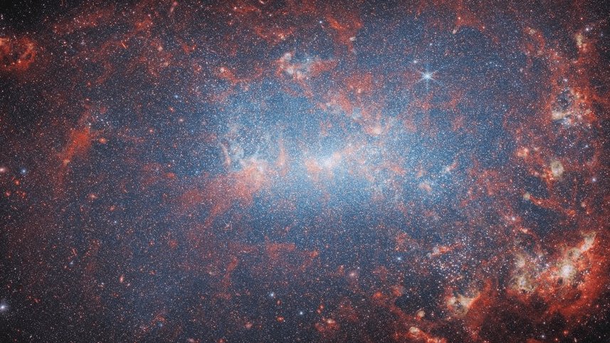 Galassia a Starburst, scoperta dal telescopio spaziale James Webb